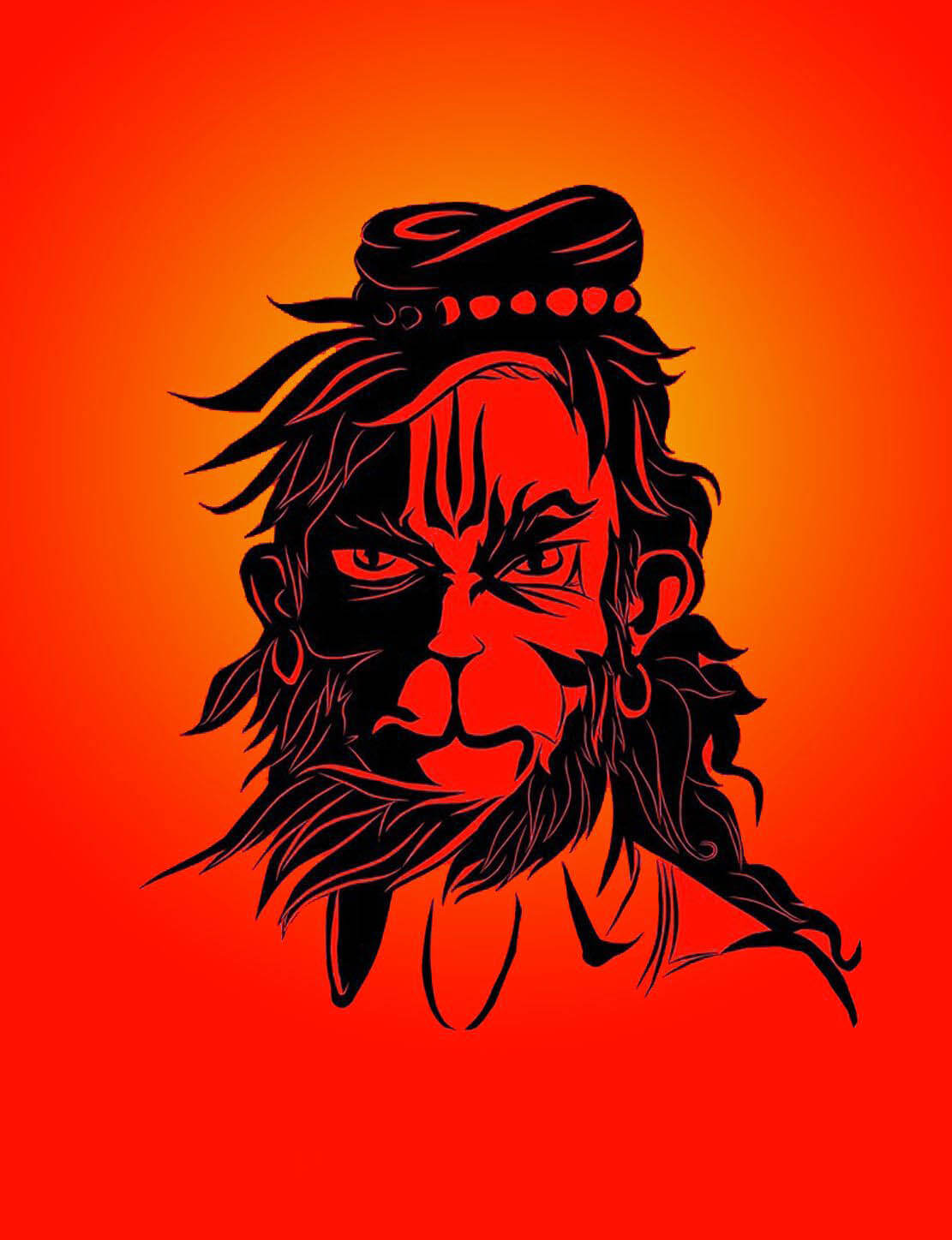 Angry hanuman 4k hd wallpaper